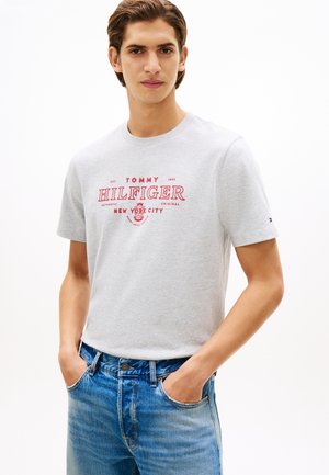 Tommy Hilfiger HERITAGE LOGO GRAPHIC JERSEY T-SHIRT - Tricou cu imprimeu - light grey heather