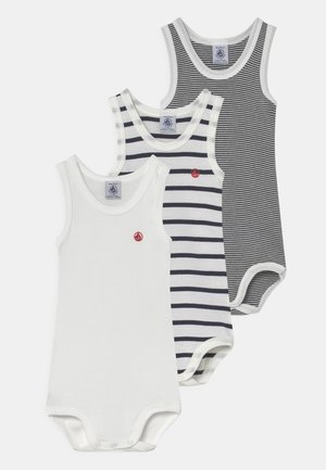 3 PACK UNISEX - Body - white/dark blue