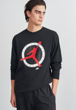 CREW - Topper langermet - black/university red