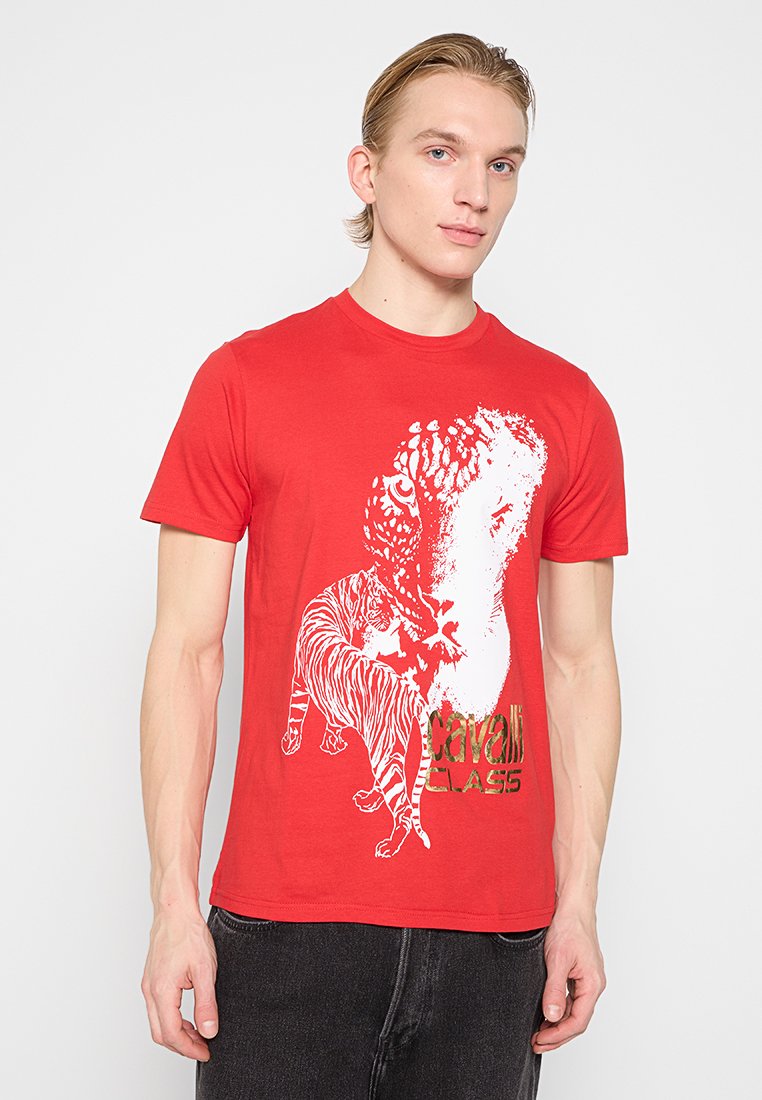 Cavalli Class T-shirt print rood
