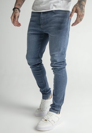 MESSI X SIKSILK EMBROIDERED - Džíny Slim Fit - midstone blue