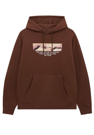 WITH MICHELANGELO DETAIL - Sweat à capuche - brown