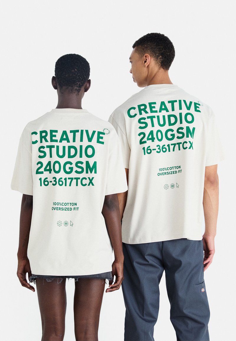 Jack & Jones PREMIUM JPRBLAHARVEY INFO TEE CREW NECK UNISEX - Trükipildiga T-särk - moonbeam
