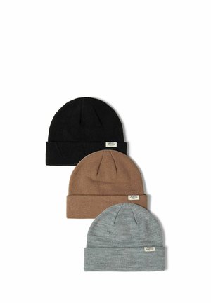 3-PACK SET - Huer - mottled grey/black/beige