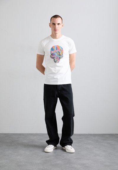 PS Paul Smith MENS SLIM FIT MULTI SKULL - Print T-shirt - whites