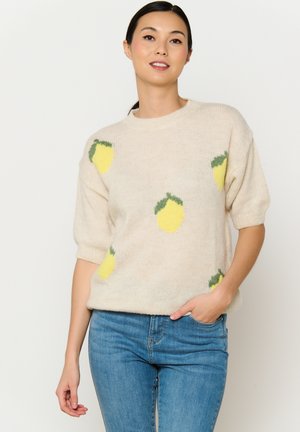 LEMONS  - Apdrukāts T-krekls - lt beige