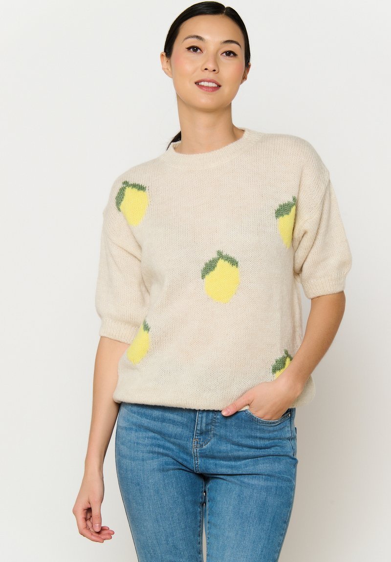 LolaLiza LEMONS  - Apdrukāts T-krekls - lt beige