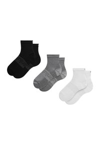 POWER STRIDE 3 PAIR - Športové ponožky - white heather grey black