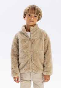 MINOTI ZIP THROUGH WITH POCKET - Giacca in pile - sand