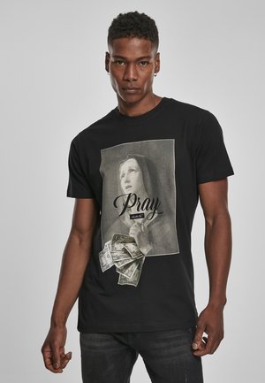 MISTER TEE PRAY DOLLAR - Print T-shirt - black