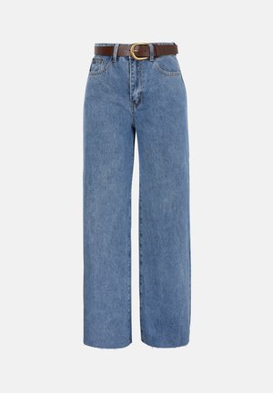 Anna Field by Zalando, HIGH RISE RELAXED FIT WITH BELT - Vaqueros boyfriend - blue denim