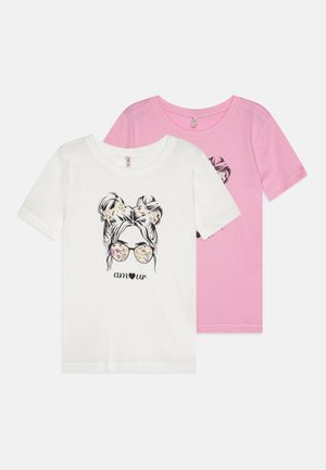 KOGKITA LIFESYLVIA 2 PACK - T-shirt imprimé - bonbon/cloud dancer