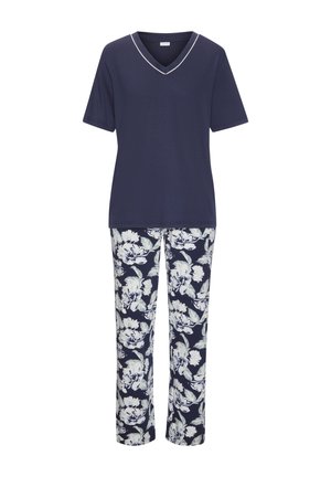 LASCANA, SET - Pyjama - blau-geblümt
