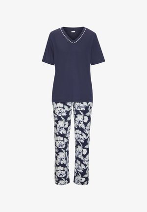 LASCANA, SET - Nachtwäsche Set - blau-geblümt
