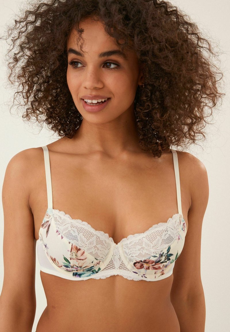 Next - GEORGIE TWO PACK - Soutien-gorge à armatures - white floral print sage green, Agrandir