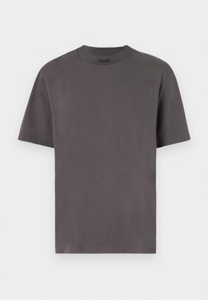 BOSS TEE COLLAR ZONE - Basic T-shirt - dark grey