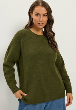Yours Clothing, PLUS SIZE JUMPERS - Pullover - olive