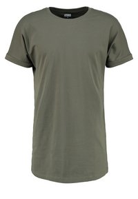LONG SHAPED TURNUP - T-shirts - olive