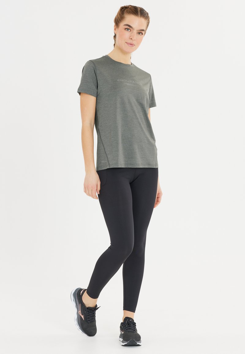 Endurance WANGE MELANGE - T-shirt till träning - 3219 sedona sage