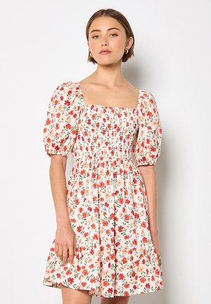 FLORAL - Freizeitkleid - cream