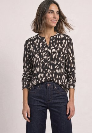 Street One, LANGARM SHIRT IM TUNIKA-LOOK - Blusa - black