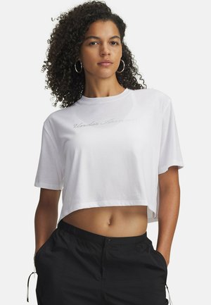 SHORT-SLEEVE GRAPH W WM CROP SS - Potiskana majica - white
