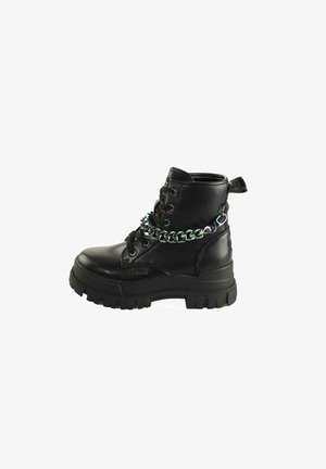 ASPHA RLD CHAIN - Lace-up ankle boots - black multi