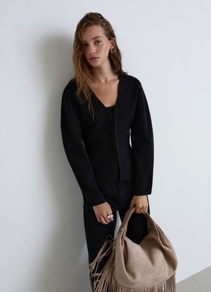 Calliope, MAGLIA TINTA UNITA - Cardigan - ultrablack