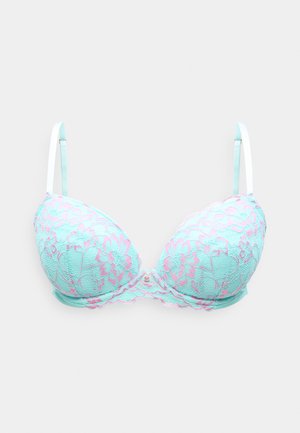 Ann Summers PADDED PLUNGE - Push-up krūšturis - aqua/pink
