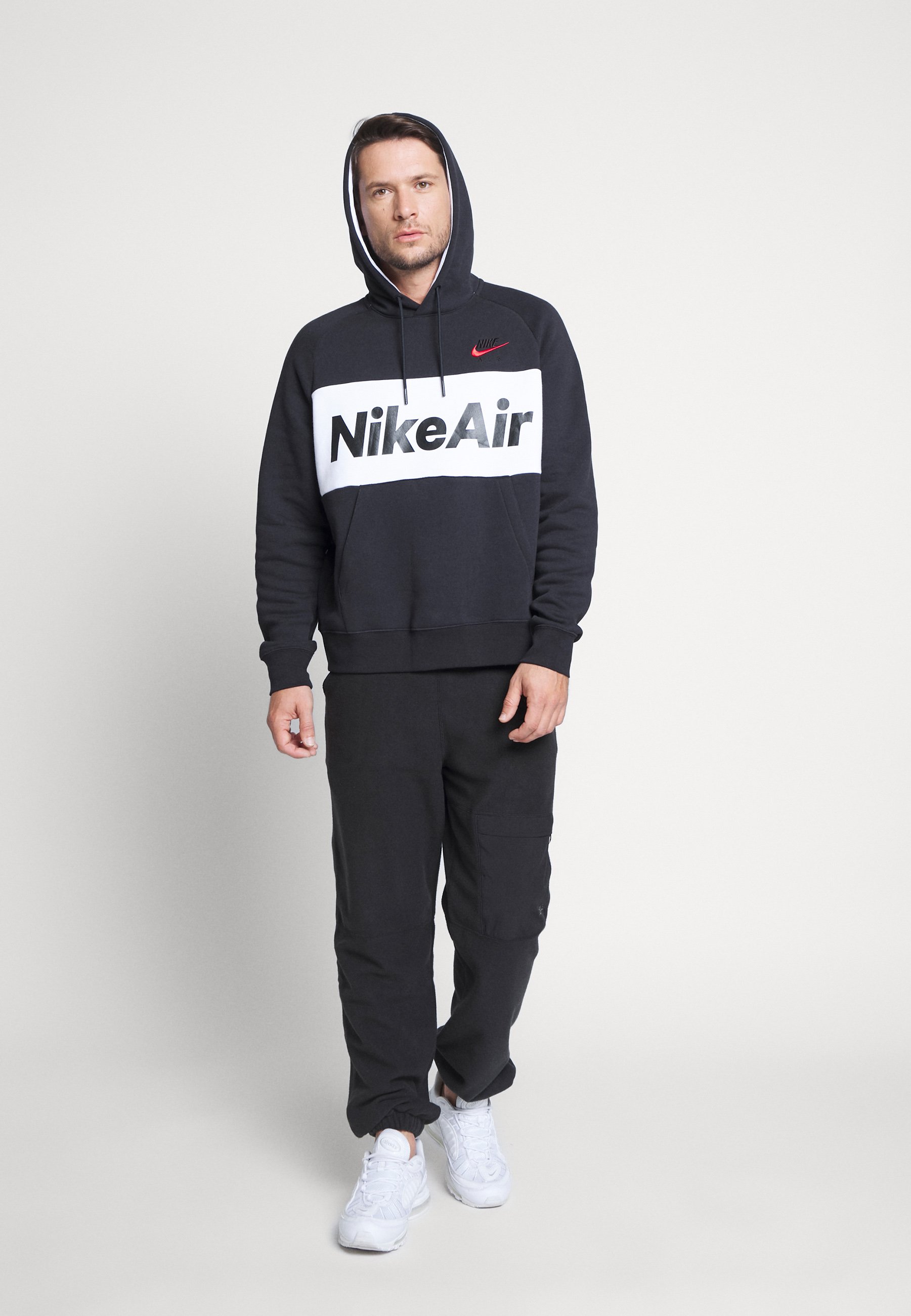 black white and red nike hoodie