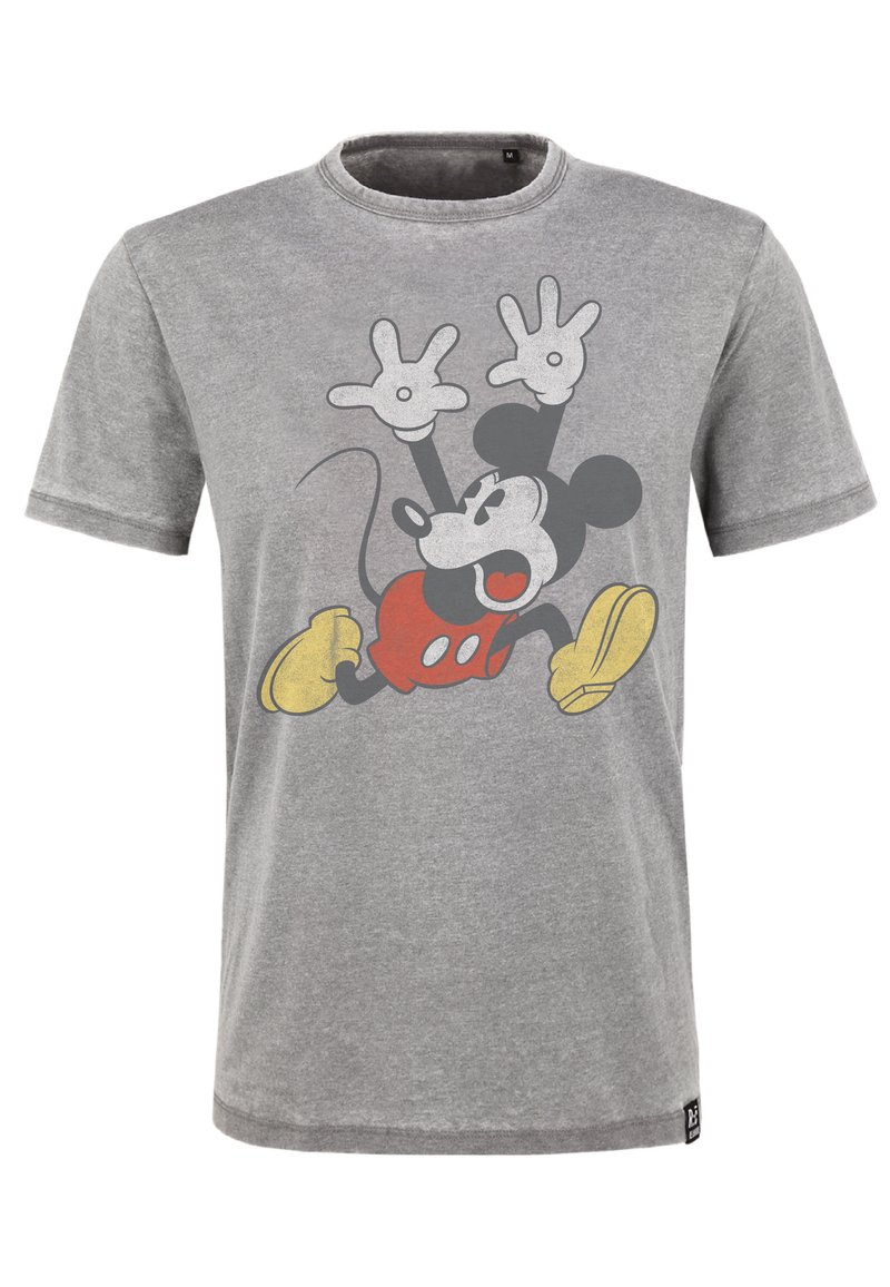 Re:Covered DISNEY MICKEY MOUSE PANIC Print T-shirt hellgrau
