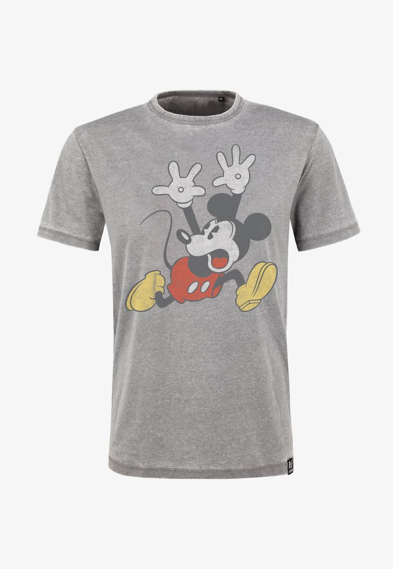 Re:Covered DISNEY MICKEY MOUSE PANIC Print T-shirt hellgrau