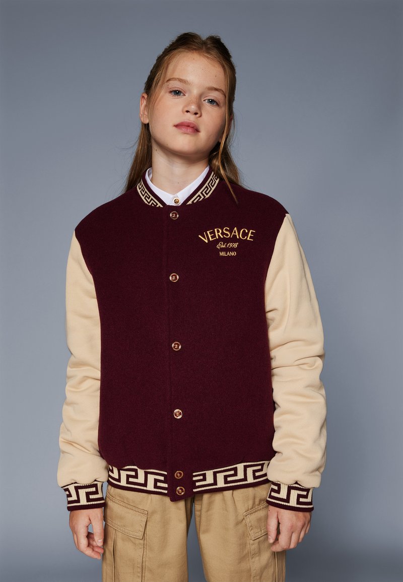 Versace BLOUSON PANNO STAMP UNISEX - Bomberjacke - garnet red/cord