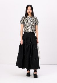 Sister Jane BIRDIE BOW MIDI SKIRT - A-silueta svārki - black