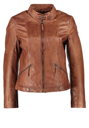 Veste en cuir - cognac