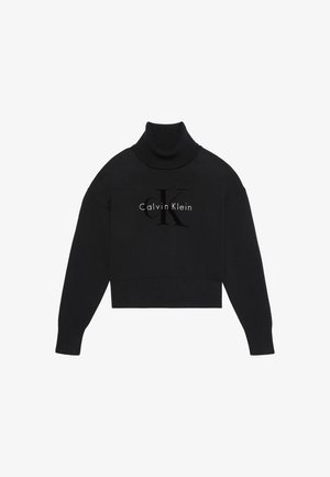 Calvin Klein Jeans, LS LOGO TNECK PULLOVER - Pullover - black