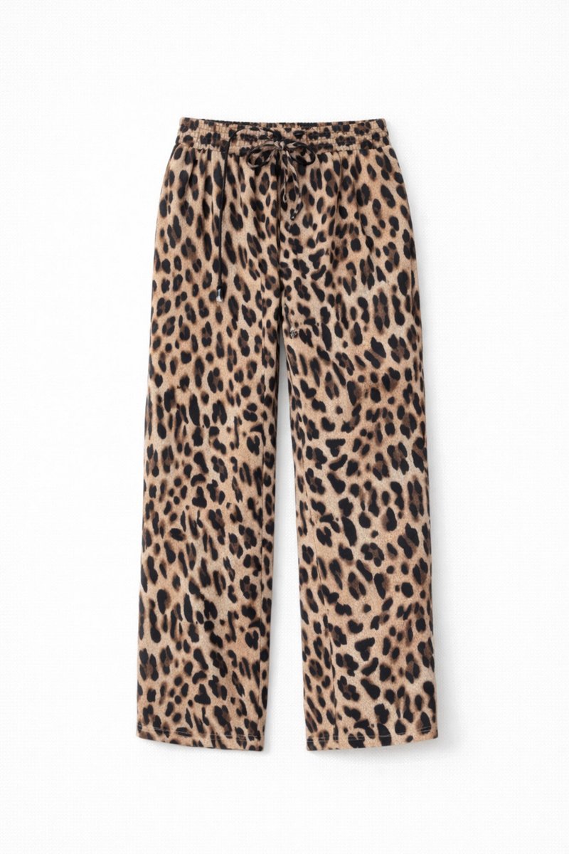 Touché Privé PATTERNED ELASTIC WAIST - Pantalones - leopard print ...