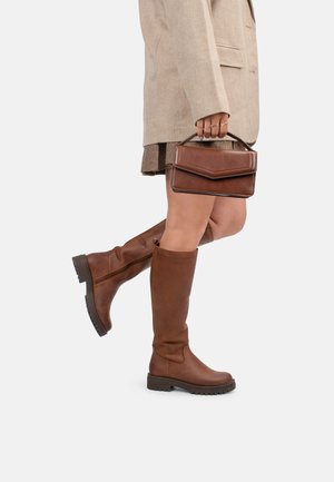 PS POELMAN MONK - Plateaulaarzen - cognac