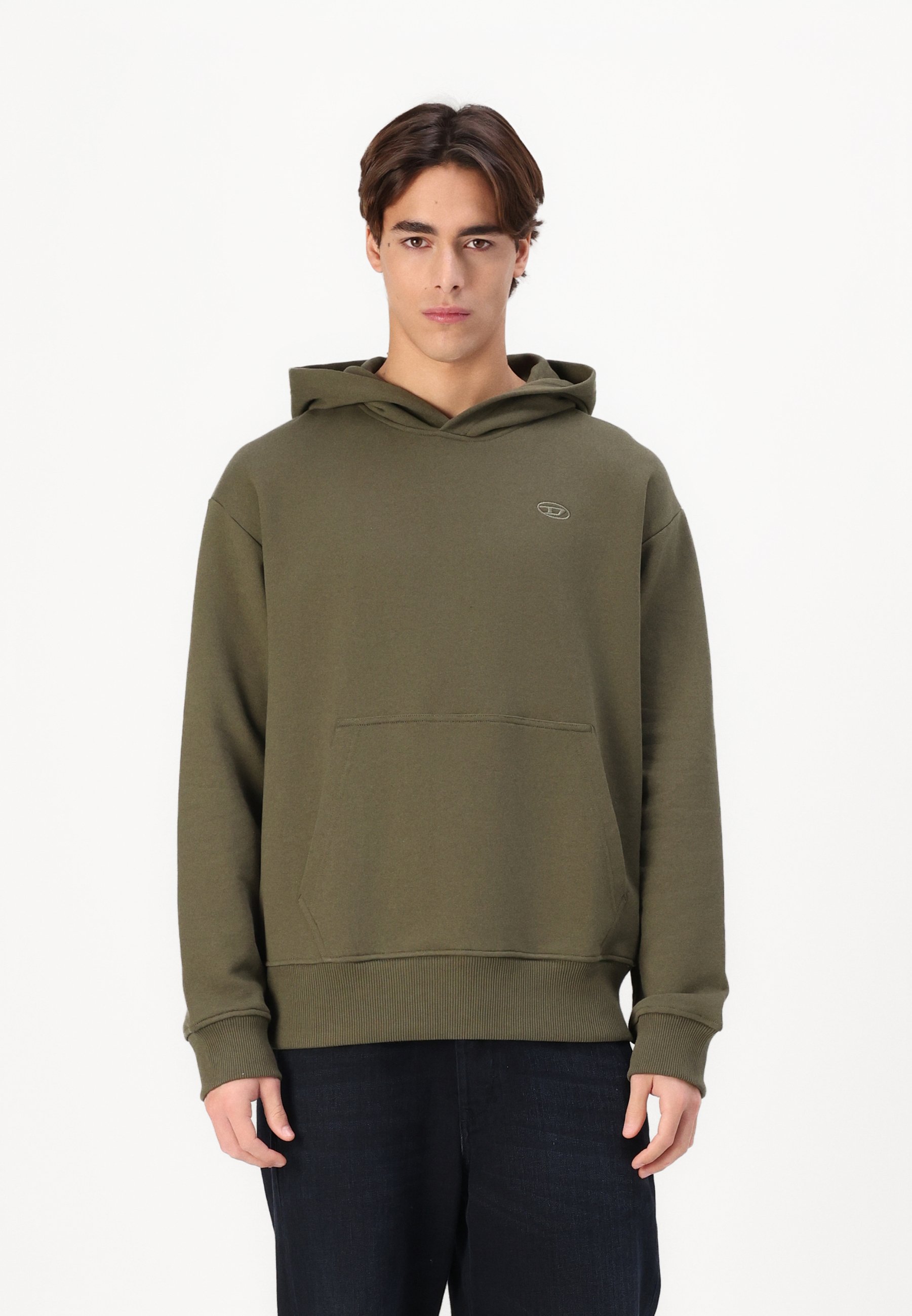 Diesel MACS HOOD MEGOVAL - Hoodie - olive - Zalando.co.uk