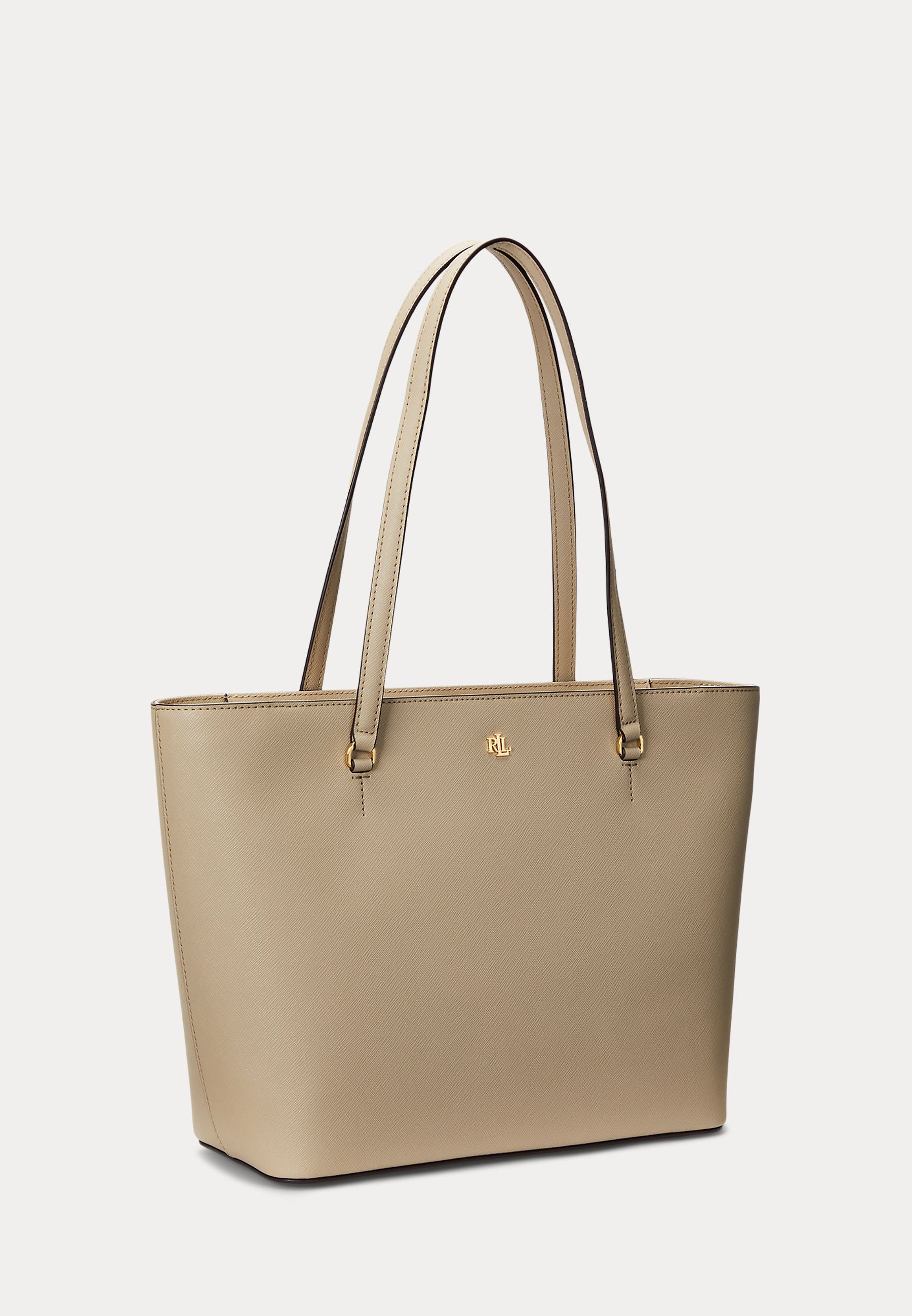 Riu Synthetic leather tote bag ベージュ Lauren Ralph Lauren CROSSHATCH LEATHER MEDIUM KARLY TOTE - Tote