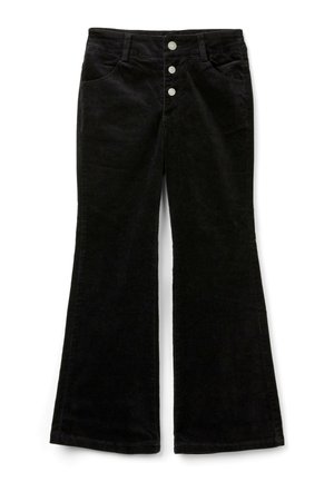 United Colors of Benetton STRETCH SMOOTH FLARED  4 POCKETS 3 SNAP BUTTON CLOSURE - Stoffhose - black