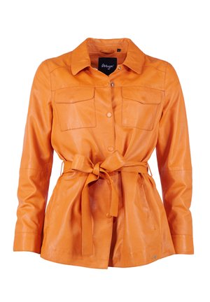 Veste en cuir - orange