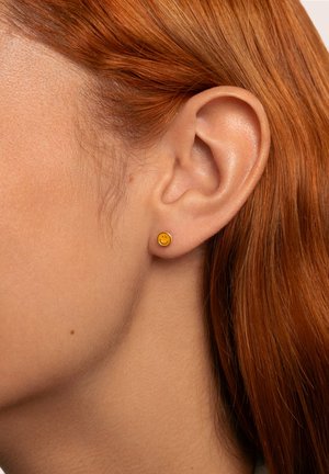 Singularu SMILEY YELLOW ENAMEL - Orecchino singolo - gold-coloured