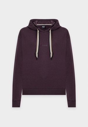BOSS, STRIPE HOODIE - Haut de pyjama - dark purple