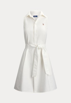 Polo Ralph Lauren COTTON OXFORD SLEEVELESS SHIRTDRESS - Φόρεμα πουκάμισο - white