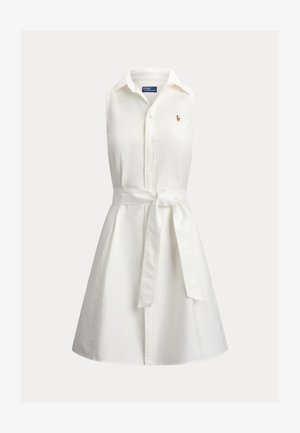 Polo Ralph Lauren COTTON OXFORD SLEEVELESS SHIRTDRESS - Särkkleit - white