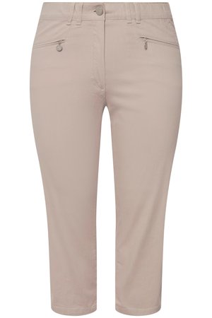 Ulla Popken, MONY, , ZIPPTASCHEN, STRETCH - Pantalon classique - cement