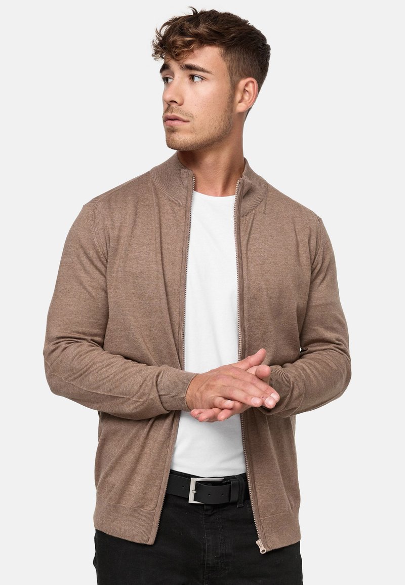INDICODE JEANS - LAU - Felpa con zip - beige mix, Ingrandire