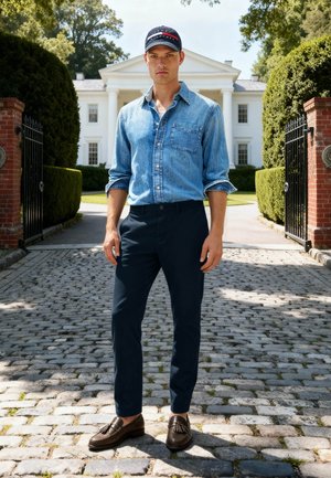 Tommy Hilfiger CORE HARLEM ESSENTIAL - Chinos - desert sky