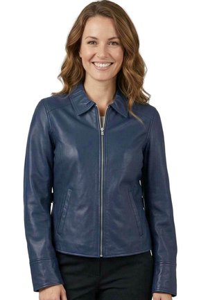 Lederjacken24, ALISA - Leather jacket - navy